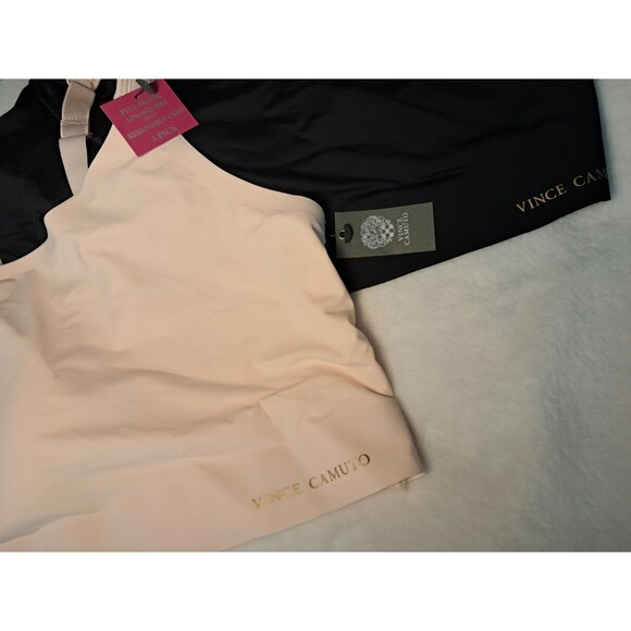 VINCE CAMUTO Full Figure Lounge Bra Removable Pads Pink Black $68 Size 2X NWT - Picture 6 of 9